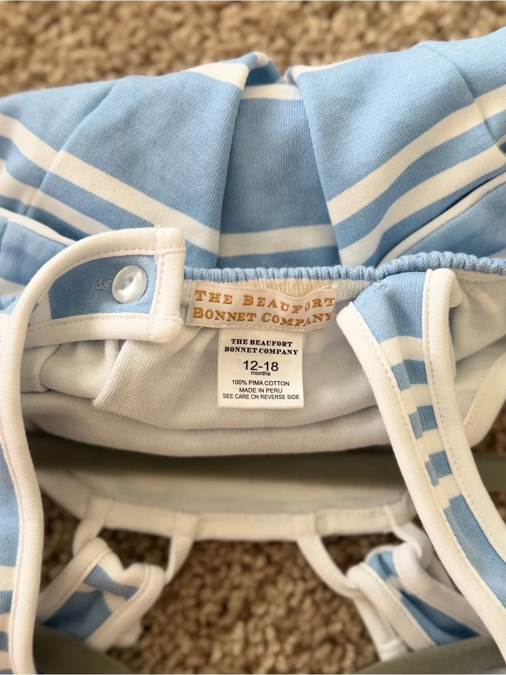 The Beaufort Bonnet Company Skipper Sunsuit Saddle Ridge Stripe